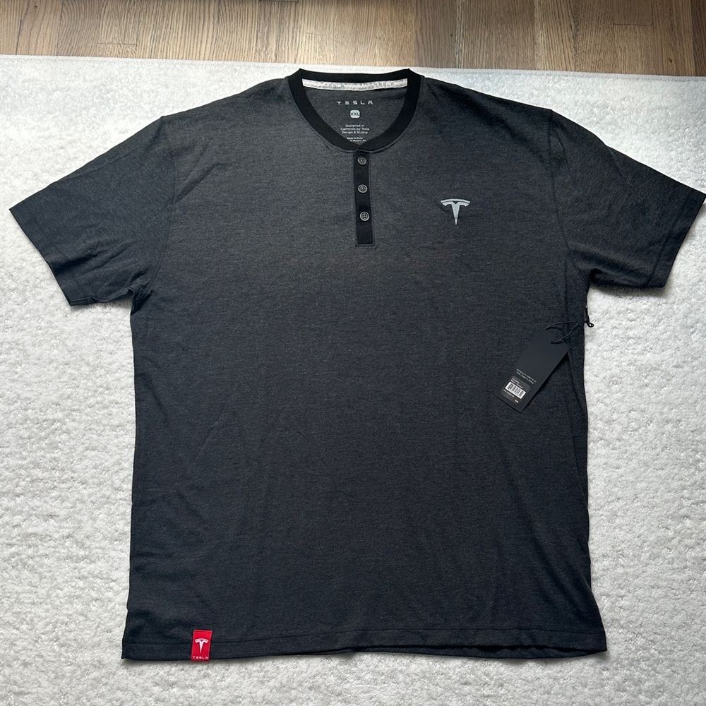 Tesla Men's Dark Gray Short Sleeve Tee